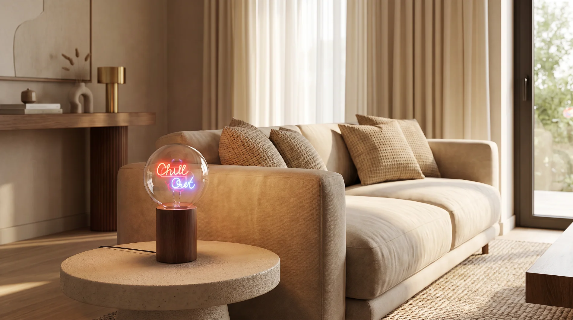 Decorative Filament Bulb in Living room