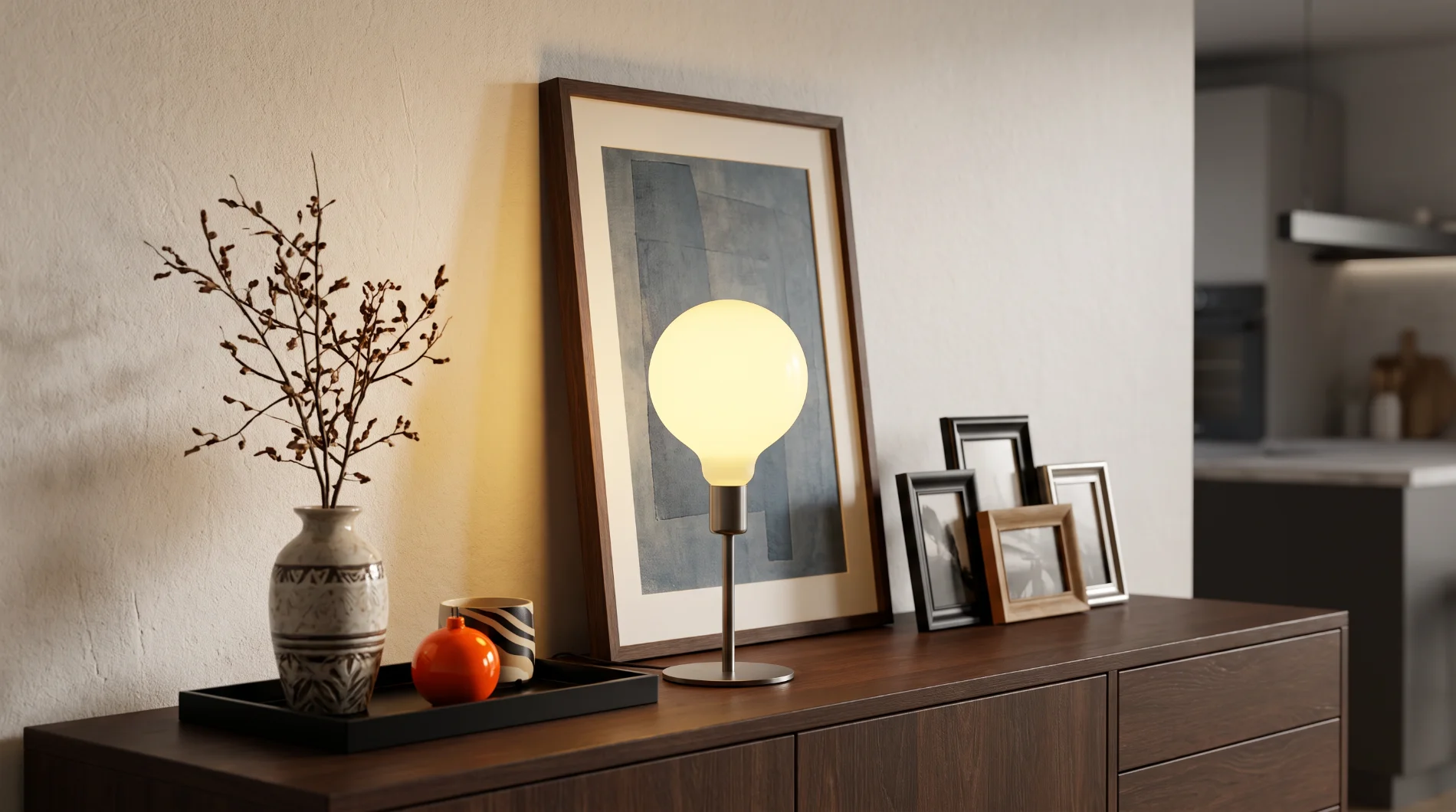 moon lens bulb warm ambient light