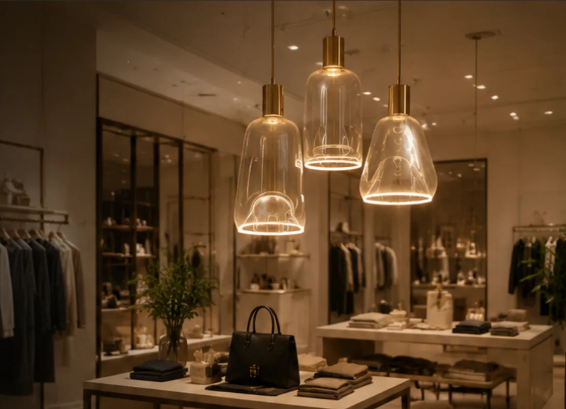 twins pendant lights luxury retail stores