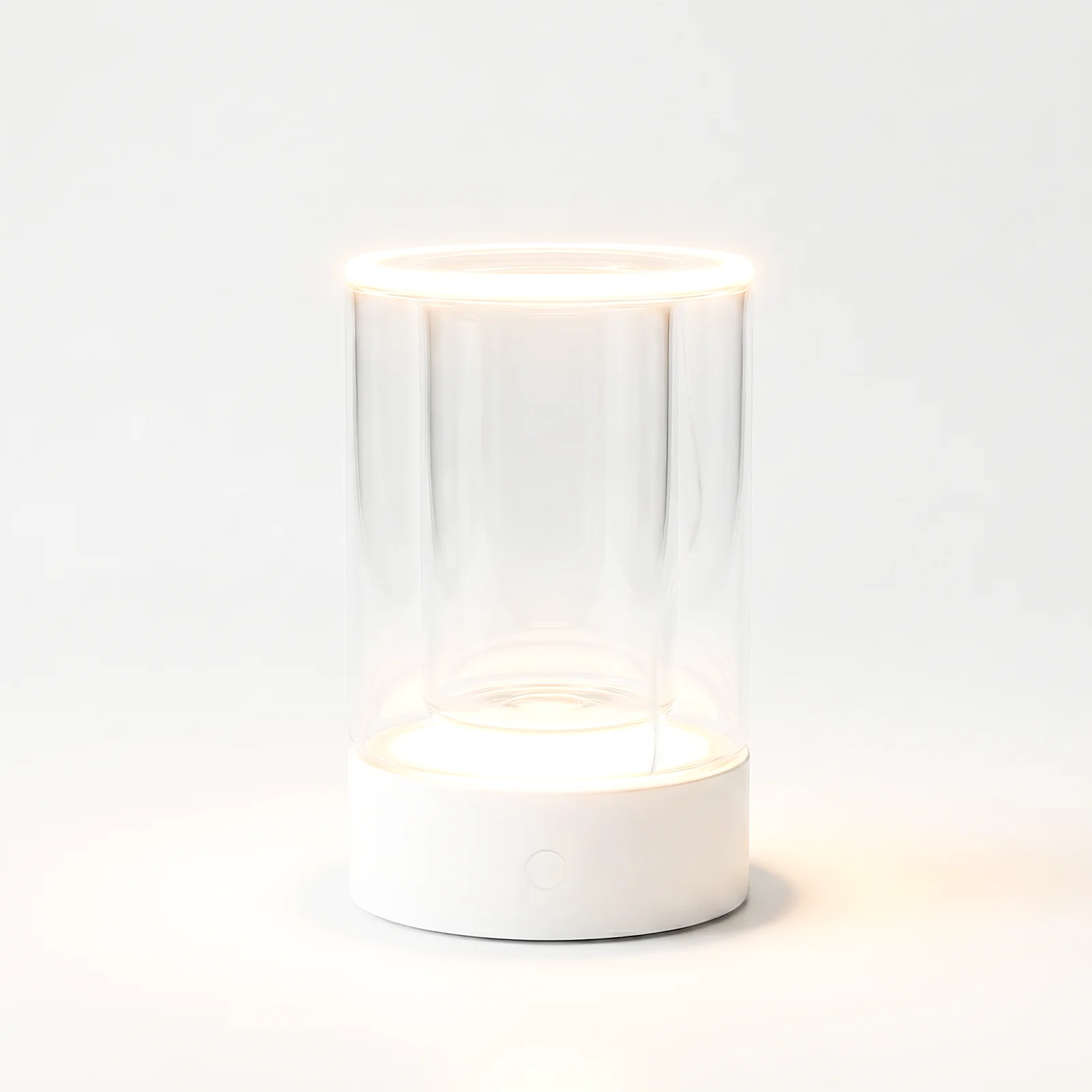 galery de verre white table lamp lit