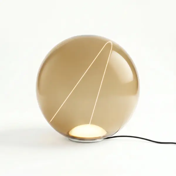 laser ball floor lamp gold lit