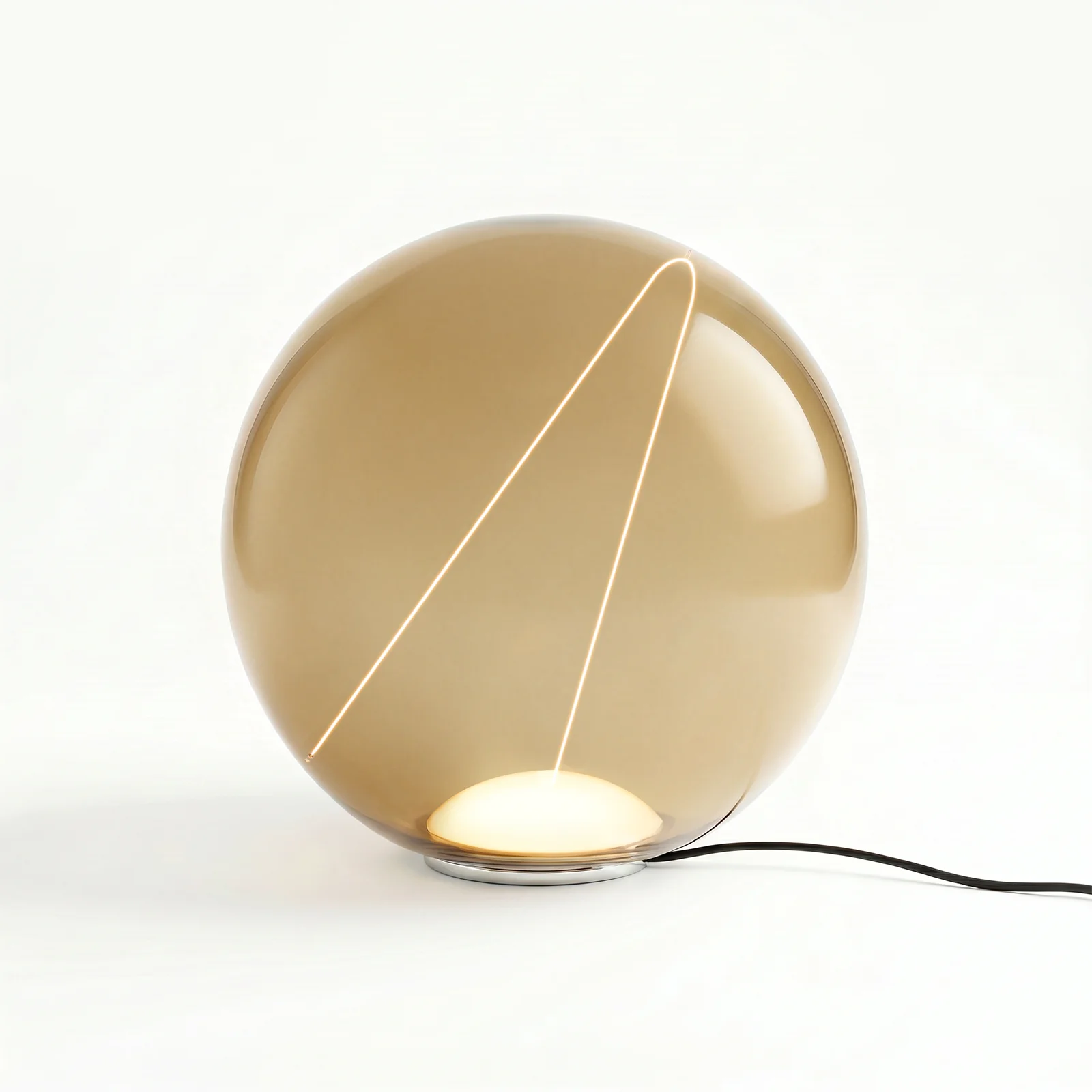 laser ball floor lamp gold lit