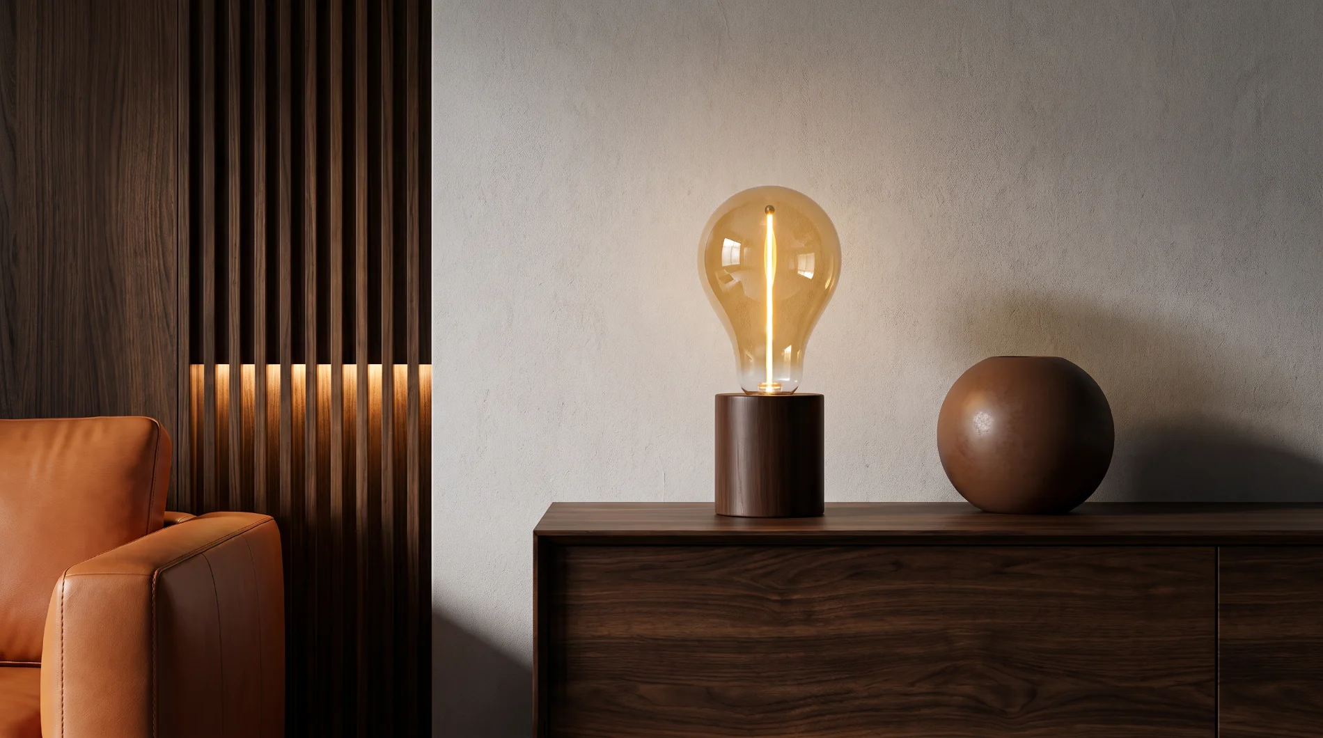 minimalist magneto filament bulb light up living room