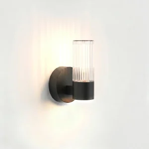 rain vertical stripes wall light black lit