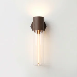 rain series wall light rust red l lit