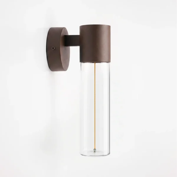 rain series wall light rust red unlit l side