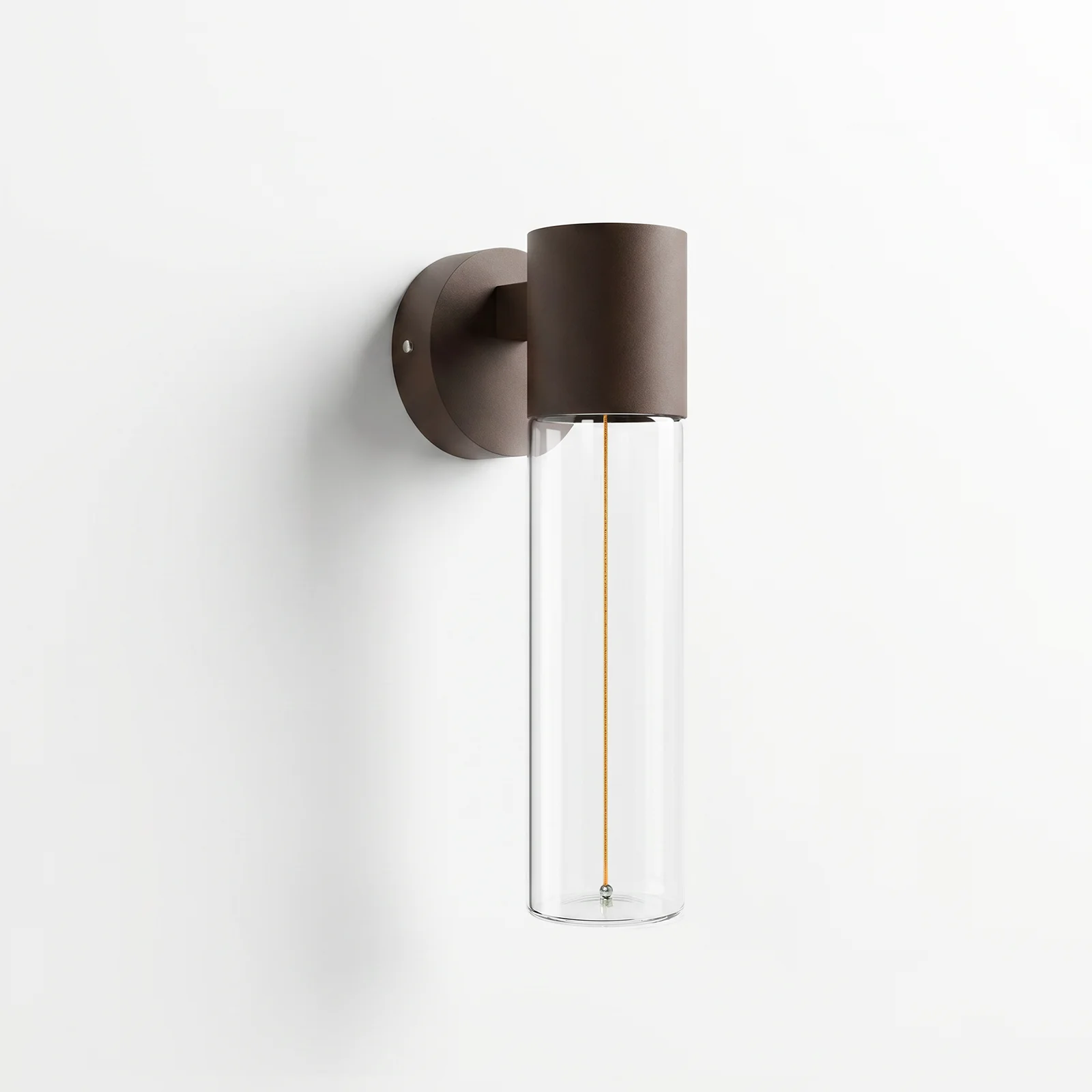 rain series wall light rust red unlit side