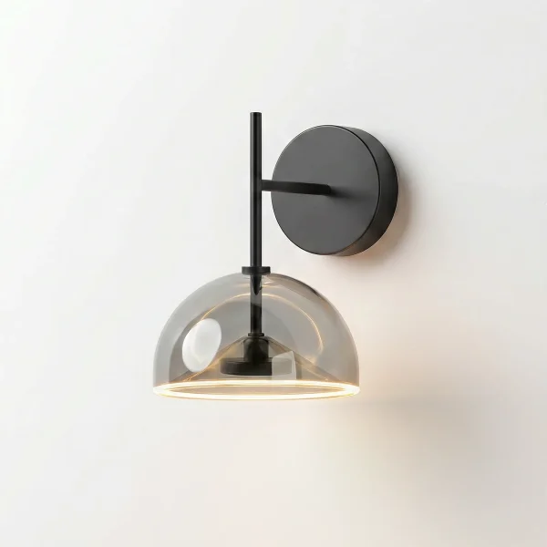 stella wall light downside smoky filament light