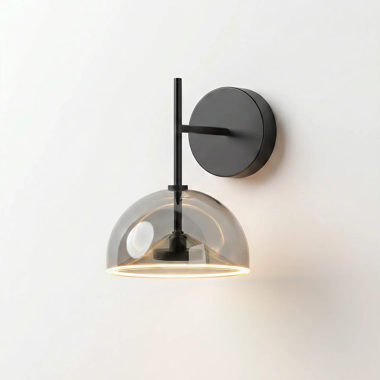 stella wall light downside smoky filament light