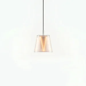 cake cup pendant light white lit