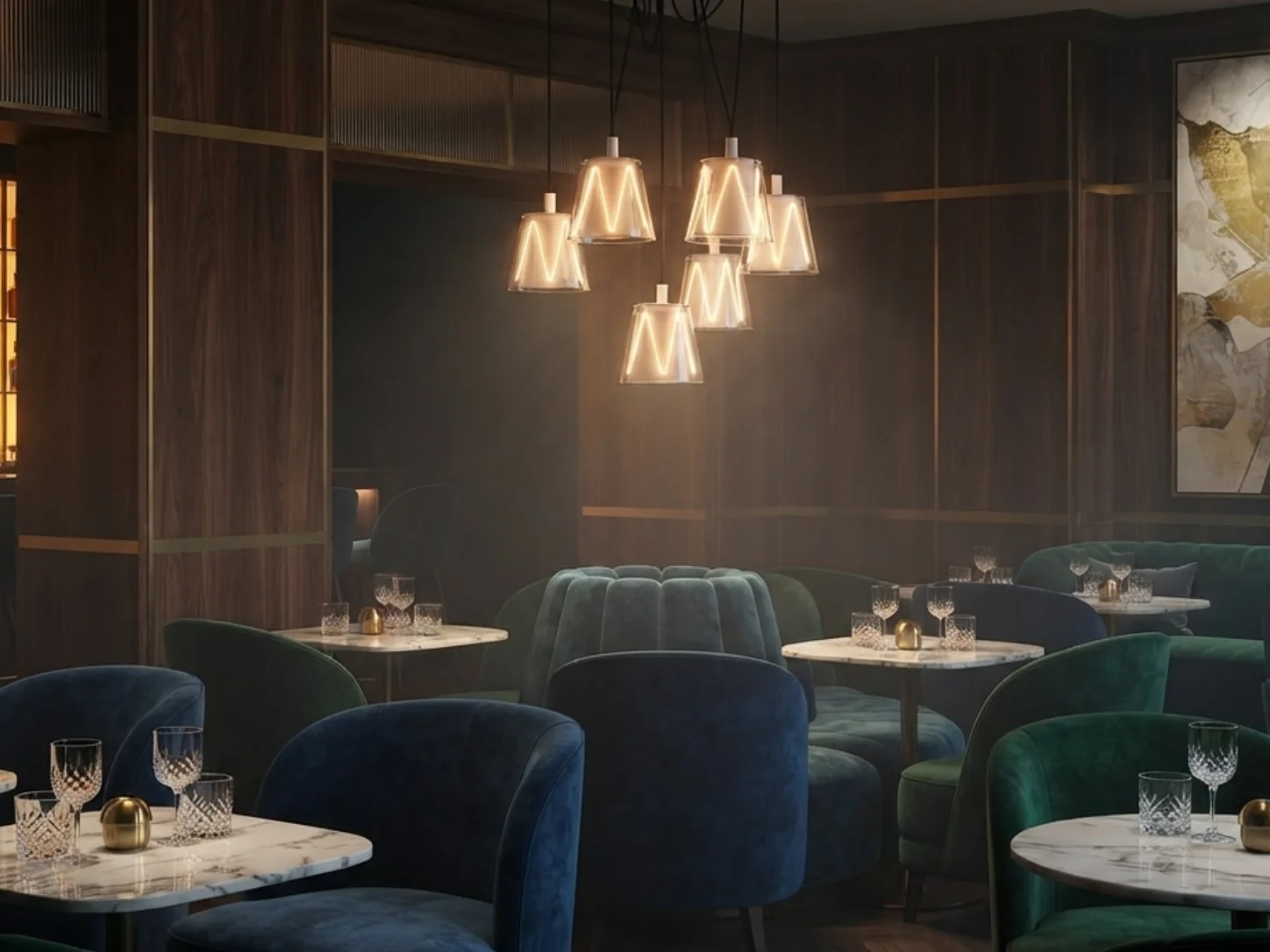 cup cake pendant light luxury hospitality idea