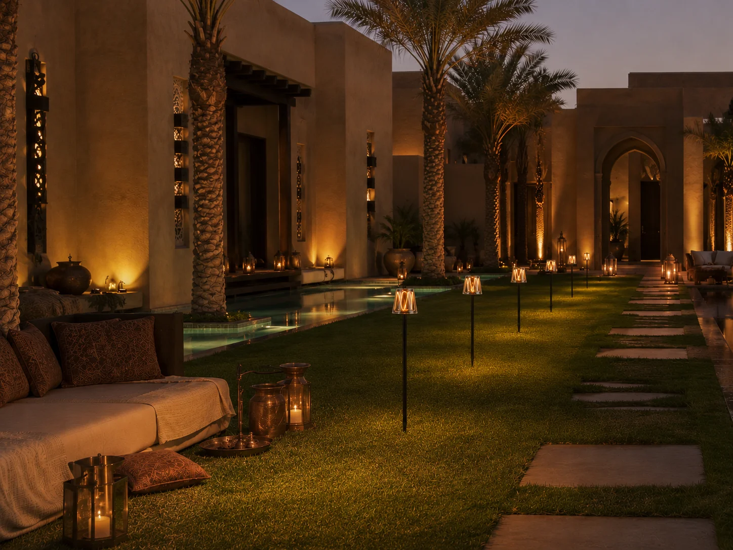 cup cake pole lamp luxury resort mideast