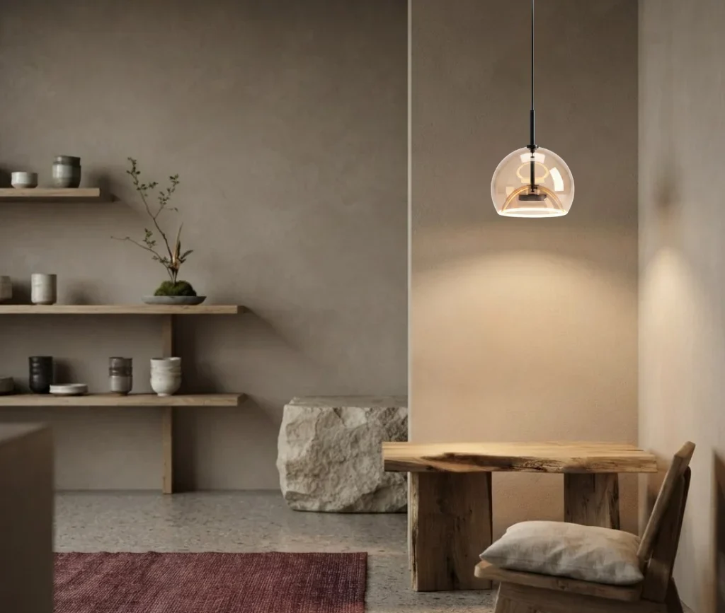 repetition pendant light japandi style residential