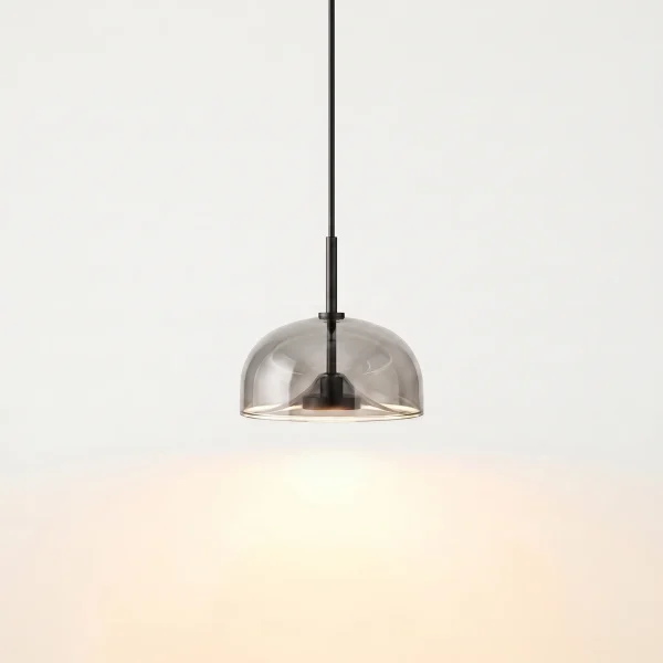 solar corona pendant lighting smoky fully light