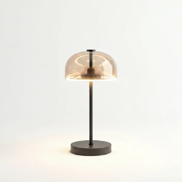 solar corona table lamp amber fully light