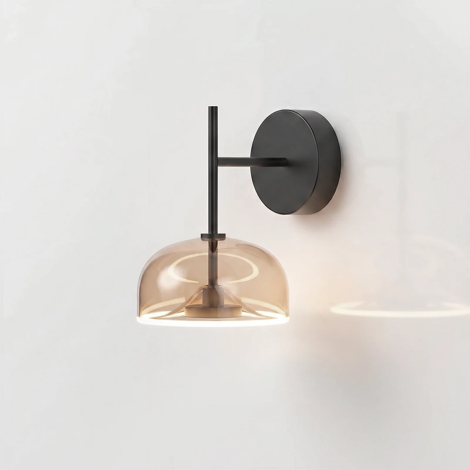 solar corona wall ight downside filament amber