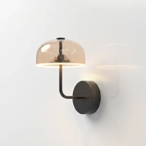 solar corona wall ight upside amber filament light