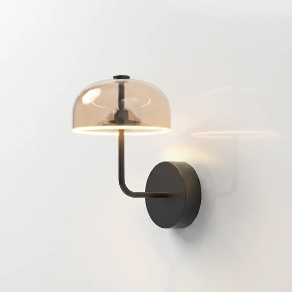 solar corona wall ight upside amber filament light