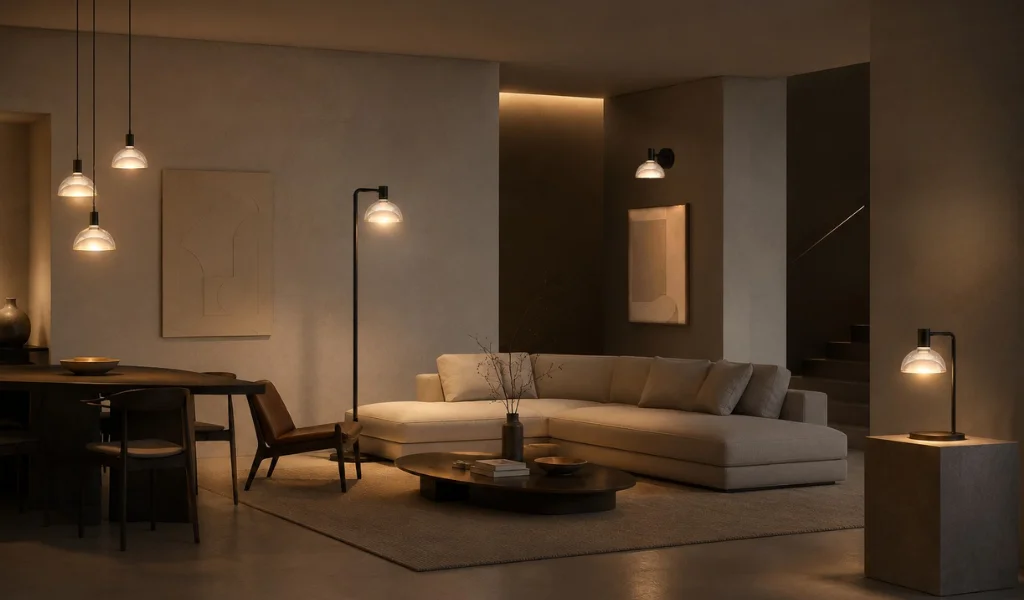 Twins Series — one design language across pendant, wall, table and bulb