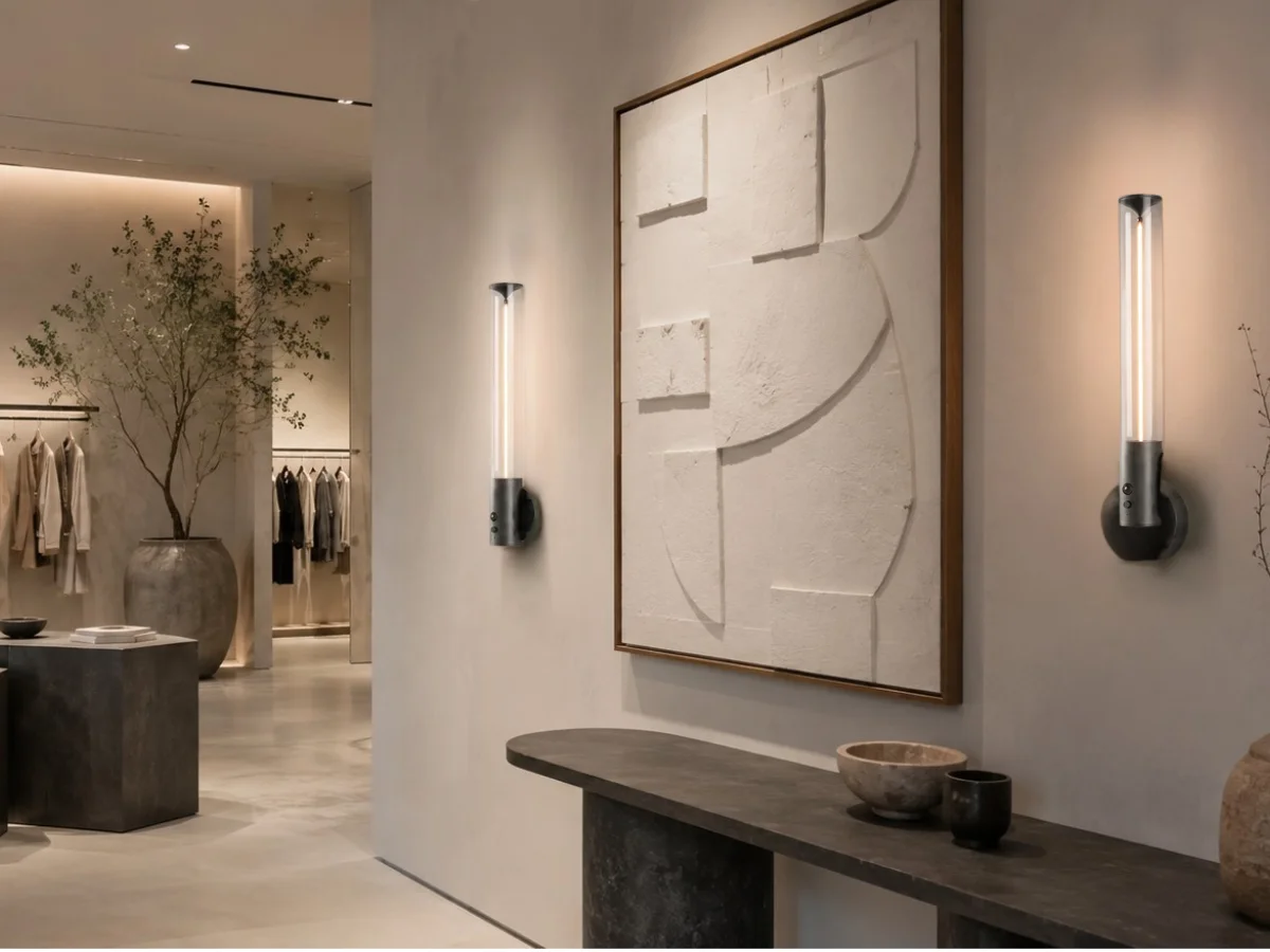 fila sensor wall light in flagship store idea